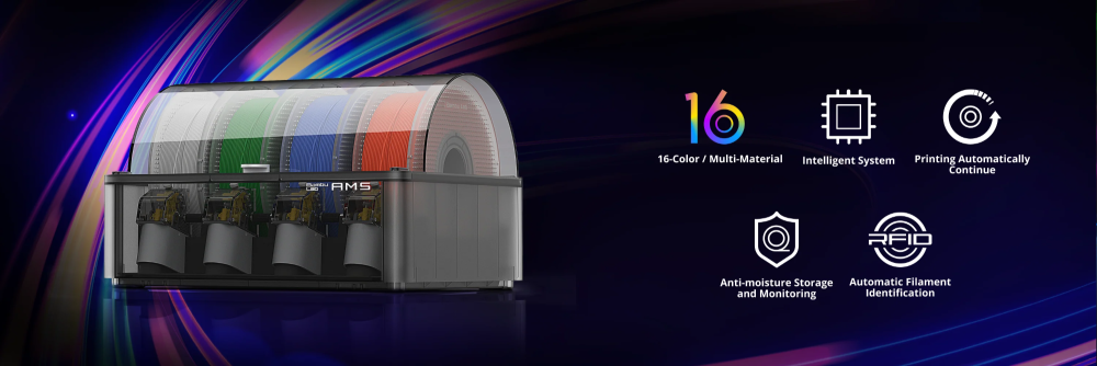 Preview: Bambu Lab AMS Multi Material System für X1C P1P P1S BambuLab 3D-Drucker