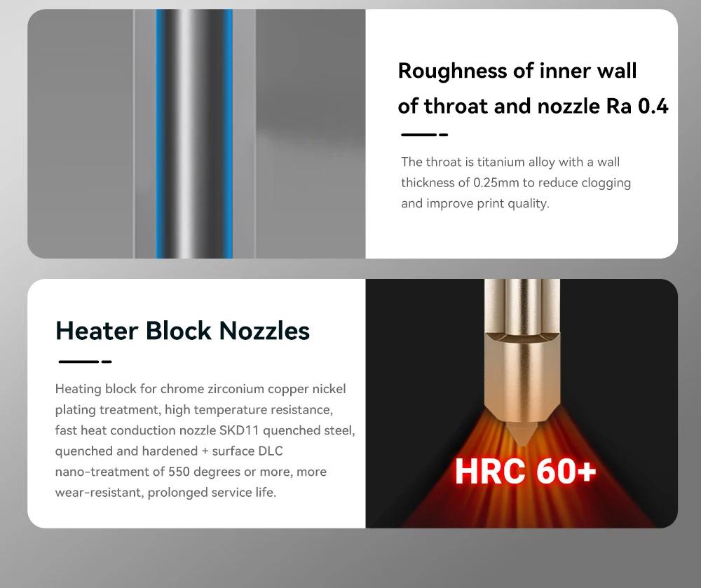 Preview: 0,4mm HF High Flow Hotend passend für Bambu Lab H2D & A1 Serie 3D-Drucker