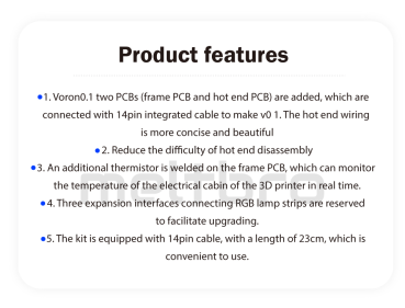 Voron 02 01 V01 V02 Umbilical Molex Adapterplatine PCB Afterburner Toolhead Kabel