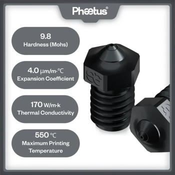 Phaetus Silicon Carbide Nozzle V6 Silizium SiC für Goliath hotend wie Diamant Düse