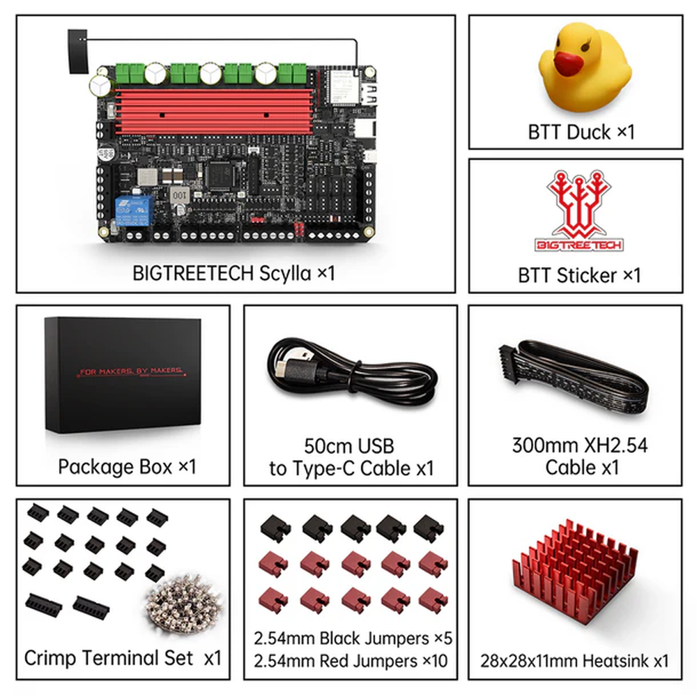 BIQU Scylla mainboard für CNC Fräsen wie Milo oder 3D-Drucker mit onboard TMC2160 bis 60V