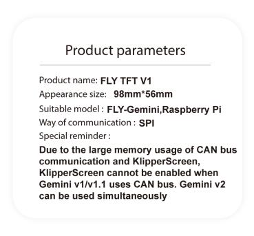 FLY Mellow TFT35 V1 3,5 Zoll touch 50fps Klipper support für Gemini mainboard