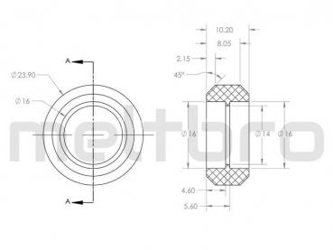 1x Polycarbonat V-Slot Rad/wheel, hohe Festigkeit/Präzision, für Profile, (SET)