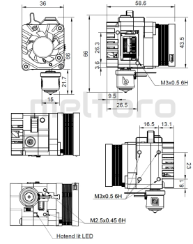 Smart Orbiter v3 3.0 LDO mit Filament Sensor CHT Heizelement helical gears Nema14