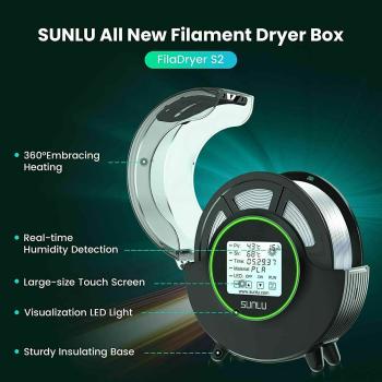 Trockenbox für 3D Drucker Filament Aufbewahrungsbox, SUNLU Drybox S2, Dry box, neuste Version