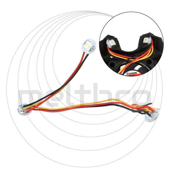 Voron 2.4 Trident V01 Stealthburner LEDs harness 3x Neopixel RGB gelötet