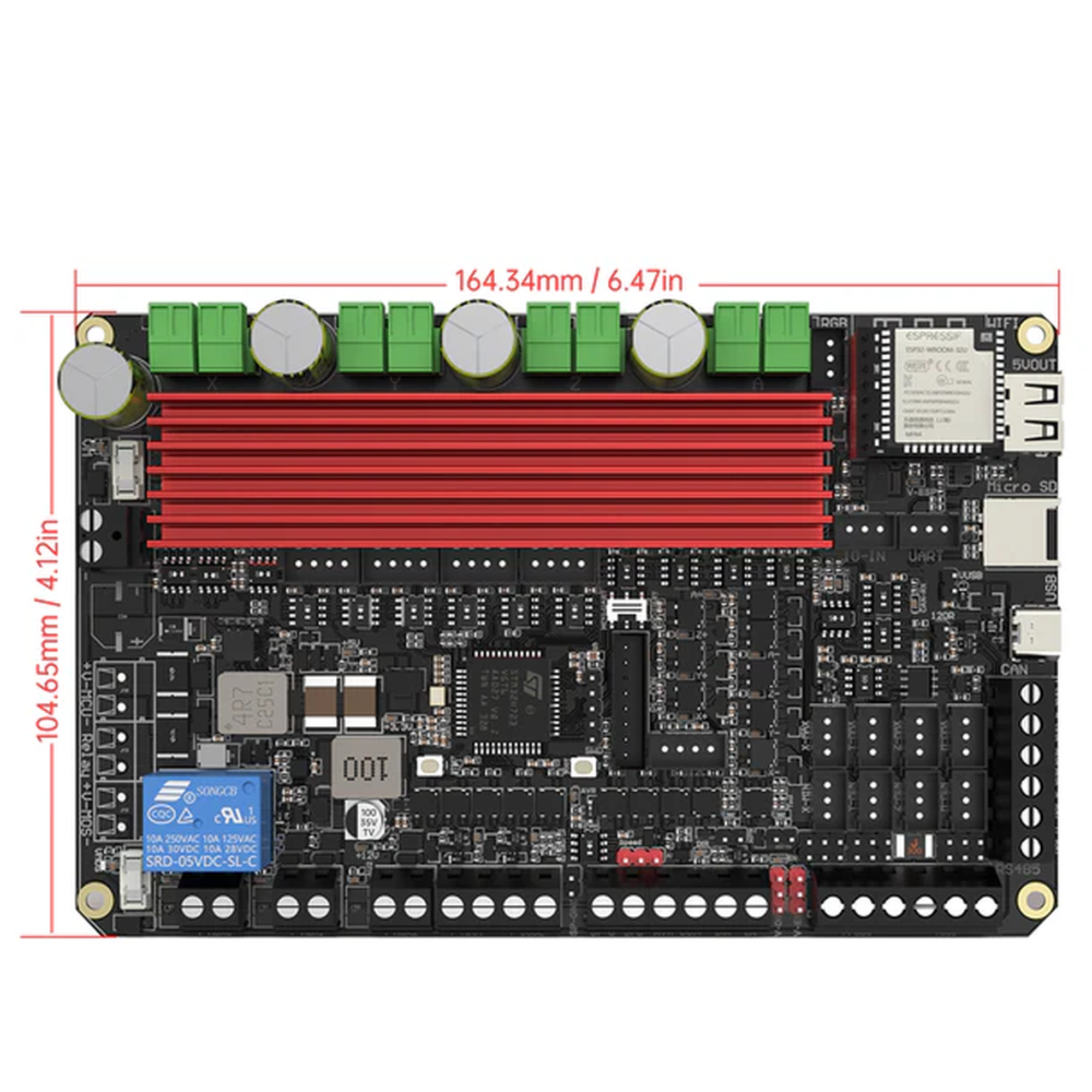 BIQU Scylla mainboard für CNC Fräsen wie Milo oder 3D-Drucker mit onboard TMC2160 bis 60V