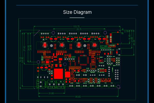 BIQU Bigtreetech SKR E3 Mini V3.0 3D-Drucker mainboard für Ender 5 CR-10 Voron V01