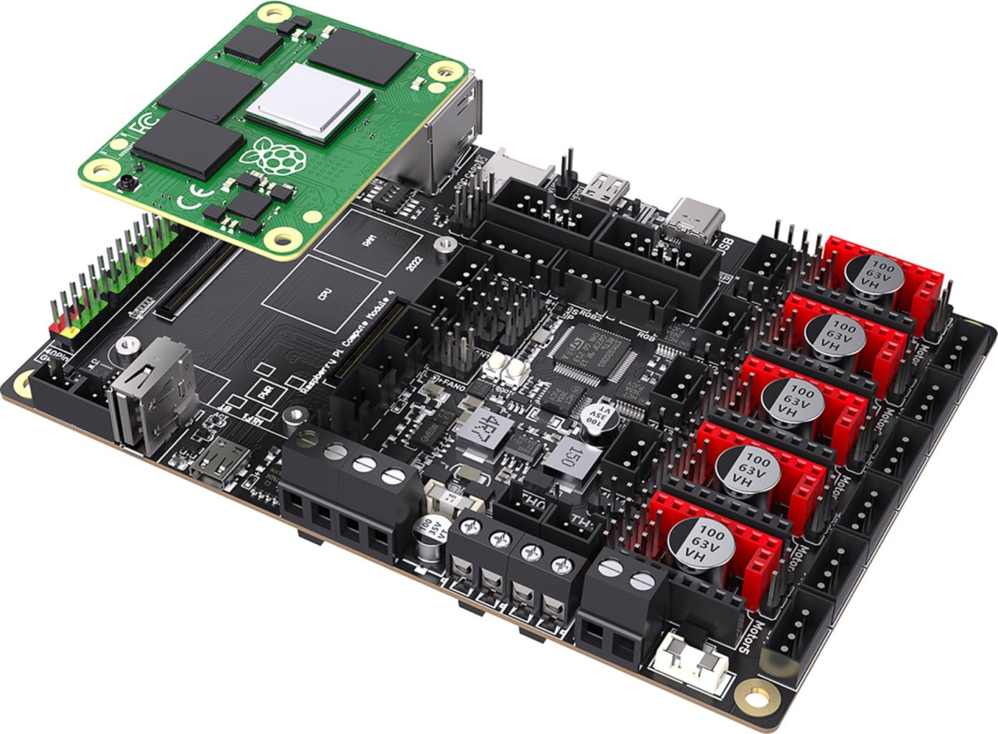 BIQU Bigtreetech Manta M5P V1.0 Voron V01 V02 mainboard mit 5 Motoren 32Bit