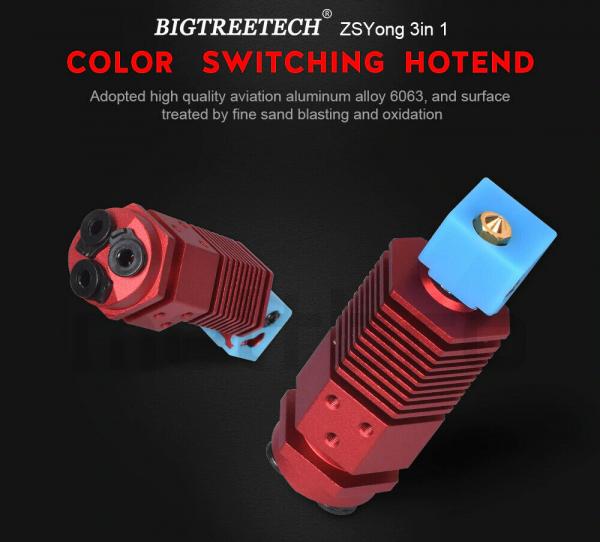 Bigtreetech 3 in 1 out hotend, multi color V6 hotend, z B für Geeetech A10M/A10T