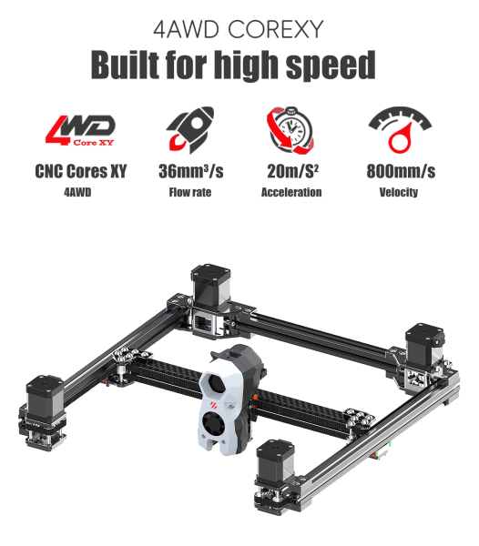 Siboor Voron Trident AWD 2WD 300mm 350mm mit CNC Kit Cartographer Hiwin / LDO rails